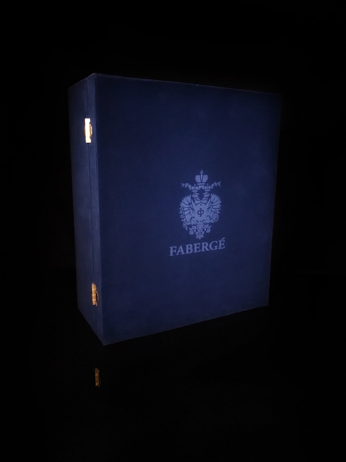 Faberge Firenze Black Crystal Wine Goblets NIB