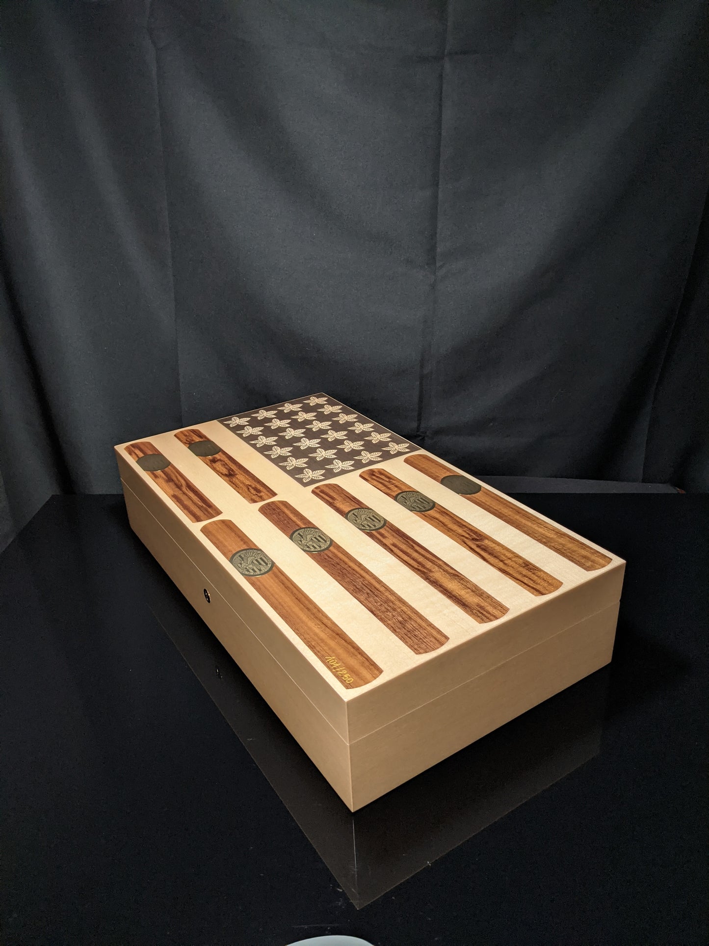 Elie Bleu Stars and Stripes humidor.