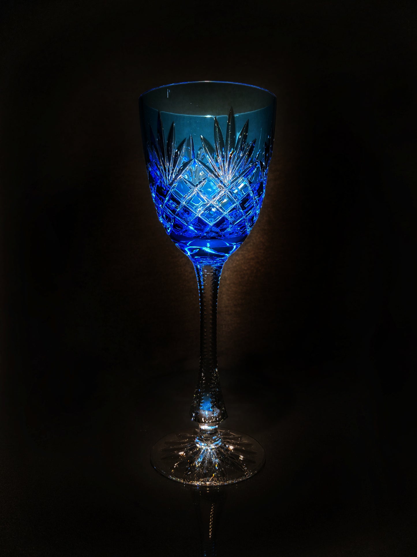 Faberge Odessa Cobalt Blue Hock Crystal Glass