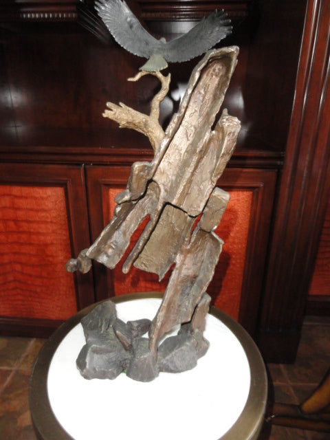 "EAGLES LEDGE"  - MARK HOPKINS BRONZE