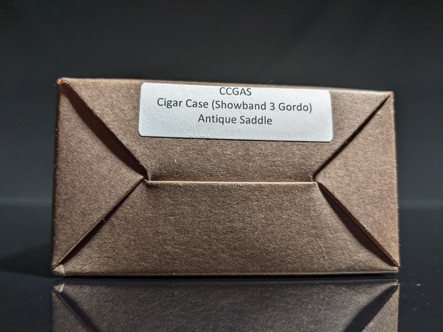 Brizard and Co Blue Ostrich and Camel Color Leather Case and V-Cutter