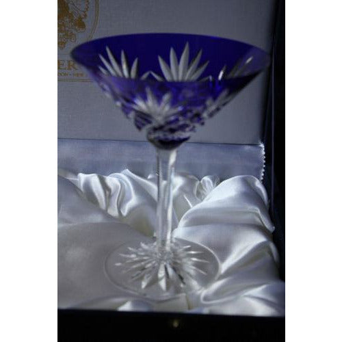 Faberge Odessa Blue Martini Glass without the original presentation box