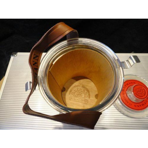 Glass cigar jar in the original box