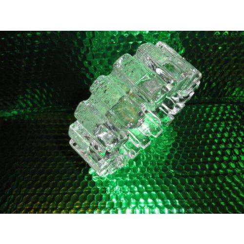 clear glass sprocket cigar ashtray mint condition