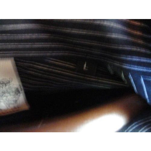 ARTIME mens casual designer dress shirt with striped with crystals Large Preowned Good Condition