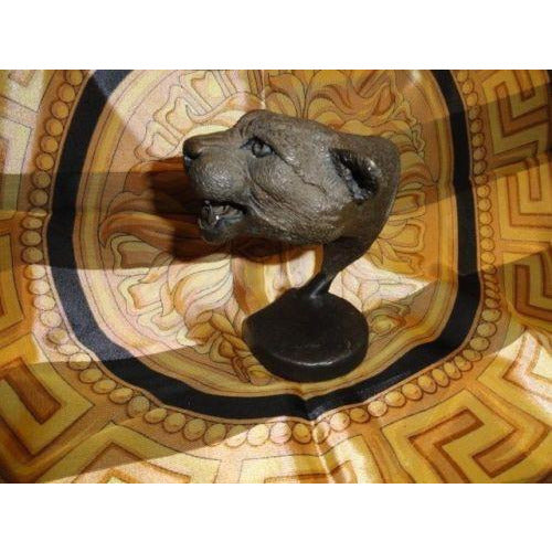 tim rush bronze cougar head sculpture