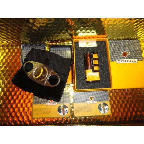 Stainless Steel Dual Blades Cutter & Lighter in boxes