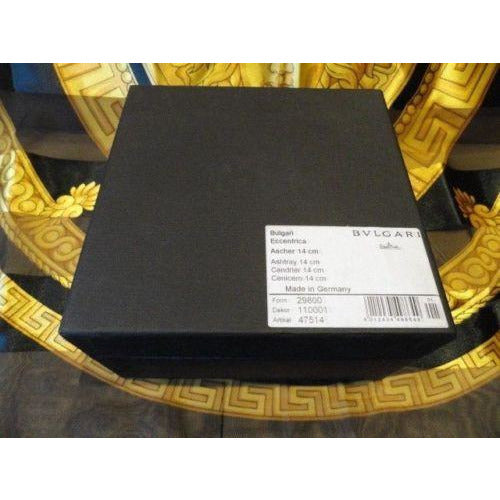 Bvlgari Crystal Ashtray by Rosenthal measures 5.5" x 5.5" square opened box