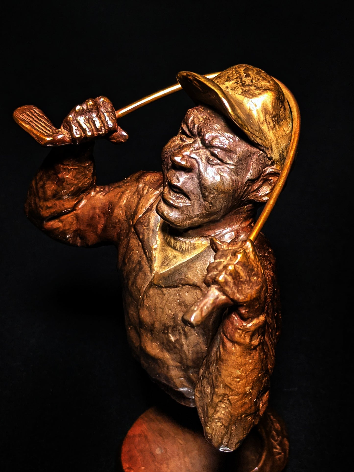 mark hopkins bronze golf series sculpture