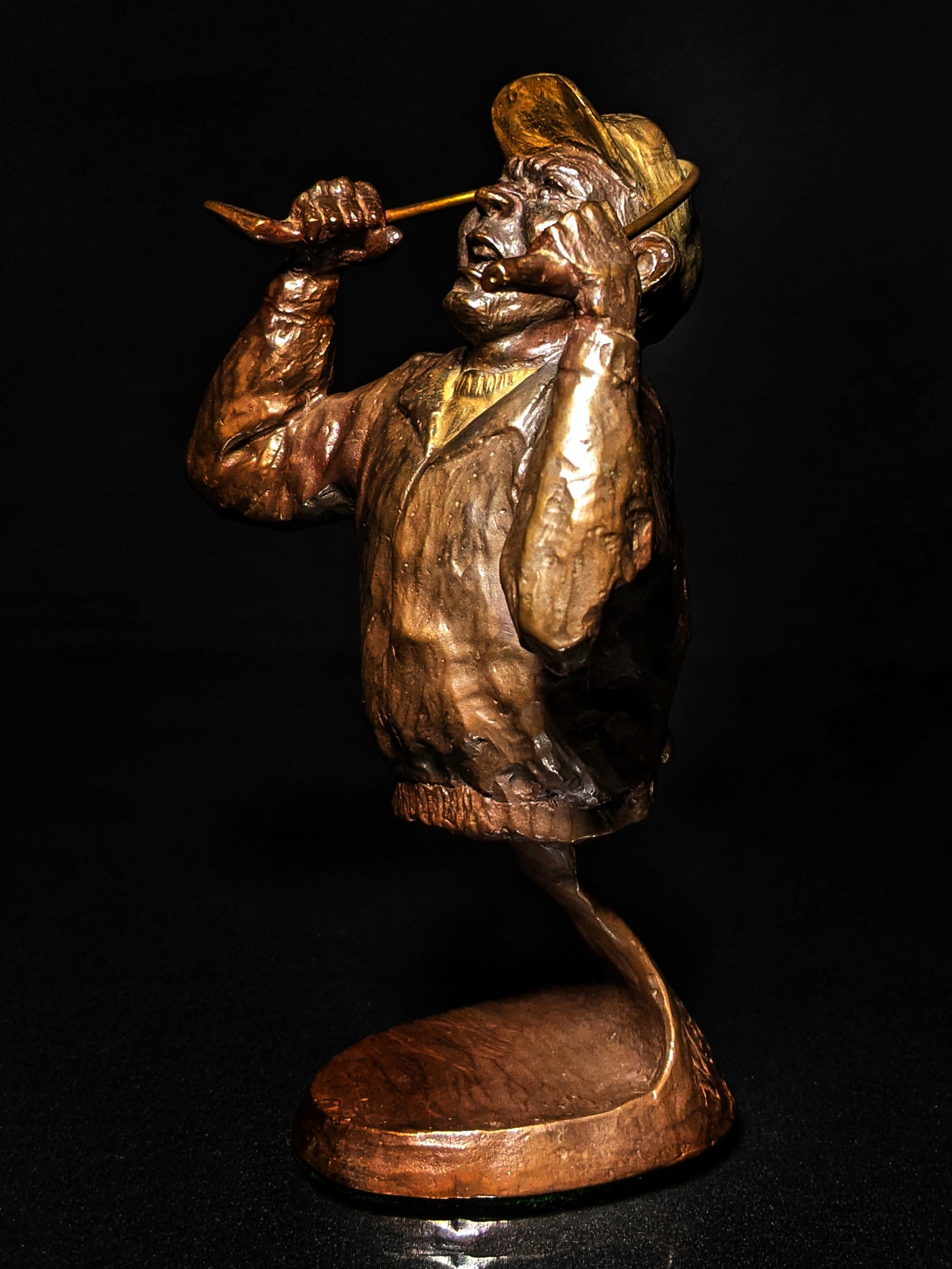 mark hopkins bronze golf series sculpture