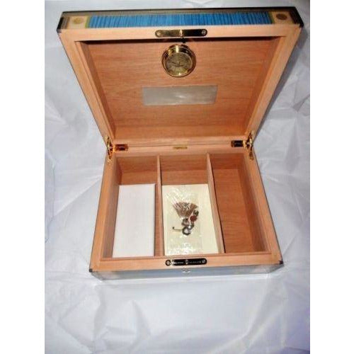 Elie Bleu Alba Blue Humidor 75 count