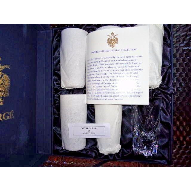 Faberge Vodka Shot Crystal Glasses Set of 6