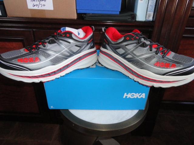 Hoka One One Men's Stinson 3 ATR Shoes 1008326 Grey / Orange Flash Size 12.5