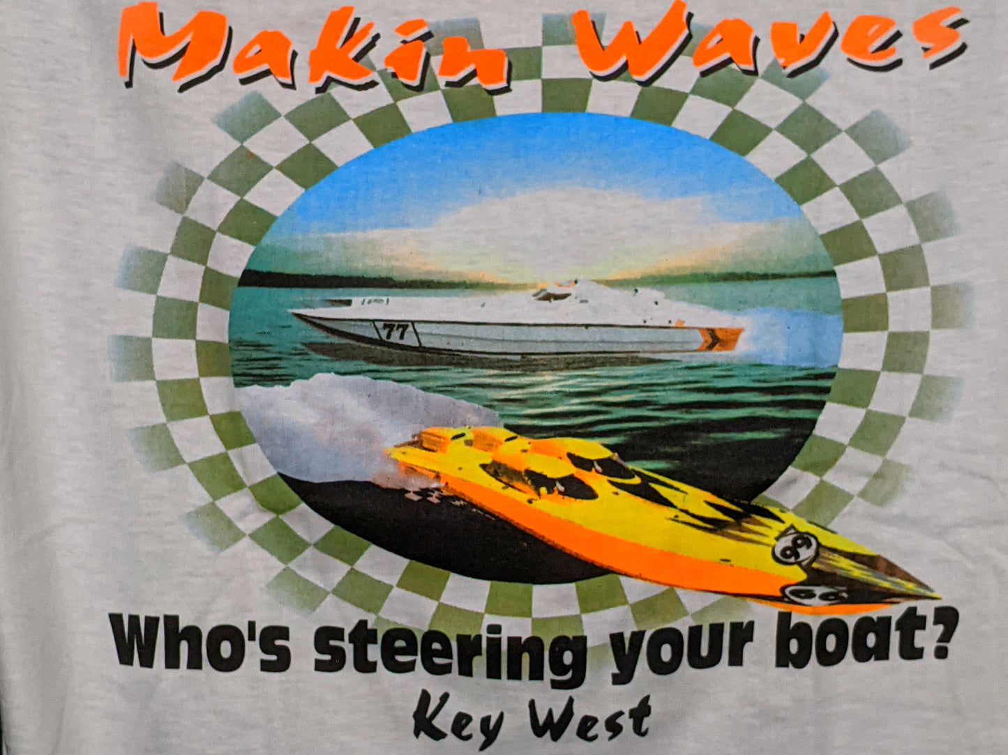 " Makin Waves "  Offshore Powerboat Beefy-T Shirt