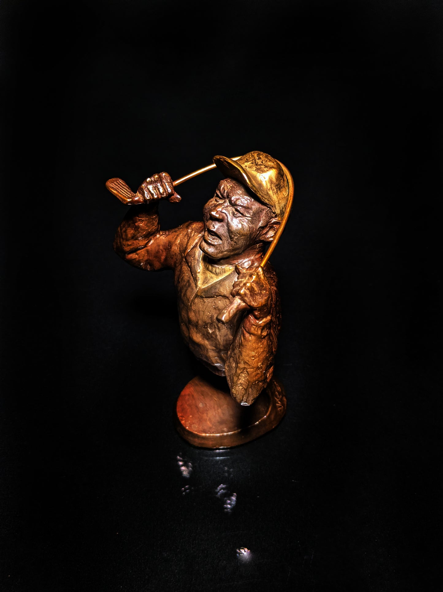 mark hopkins bronze golf series sculpture