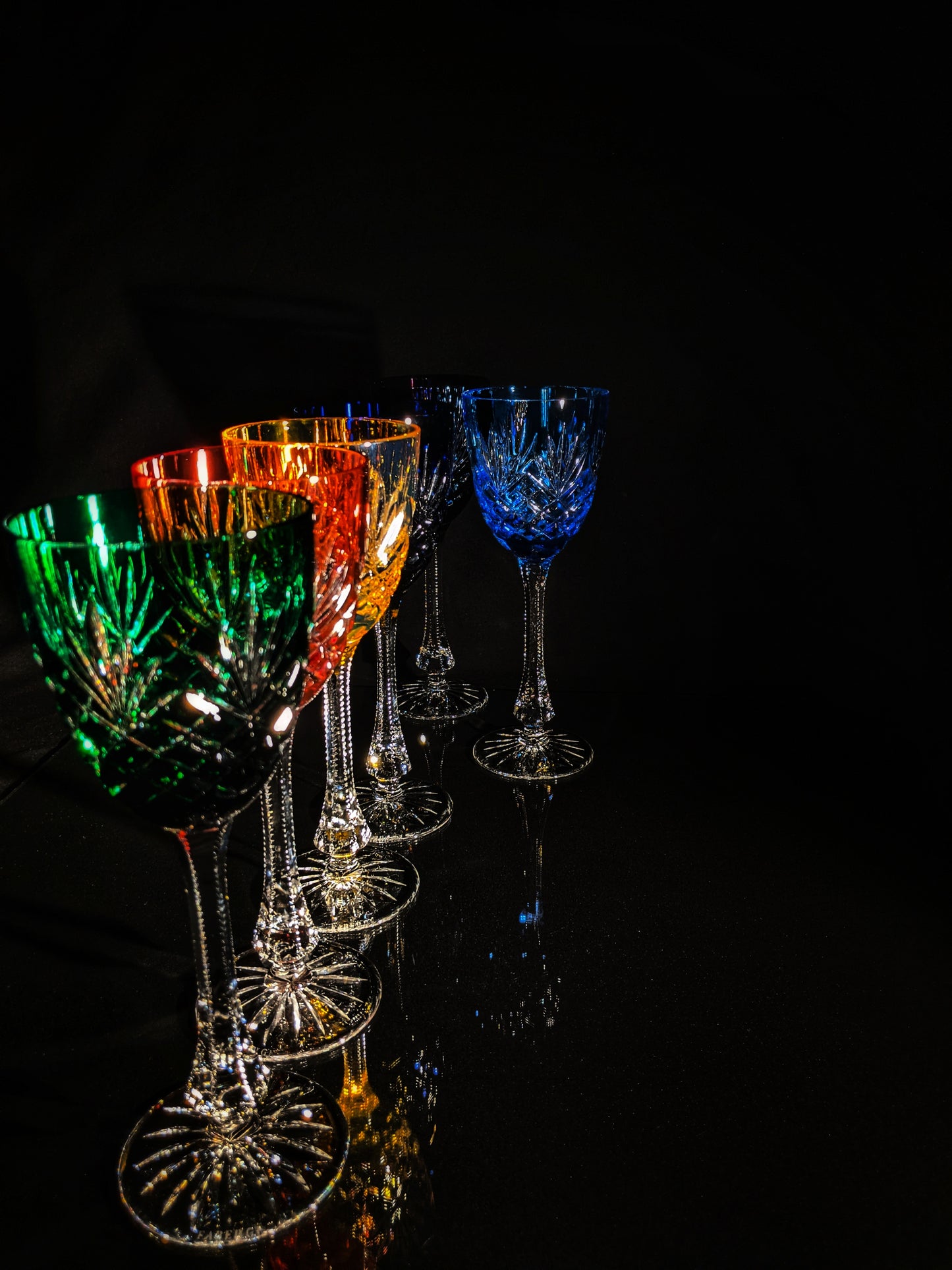 Faberge Odessa Hock Crystal Goblets set of 6
