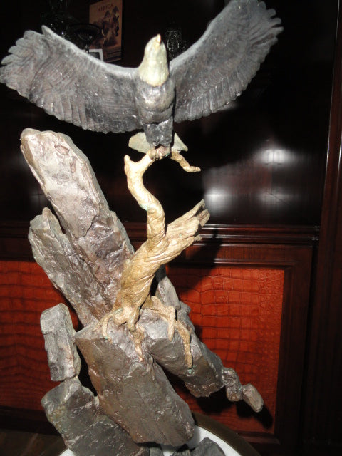 "EAGLES LEDGE"  - MARK HOPKINS BRONZE