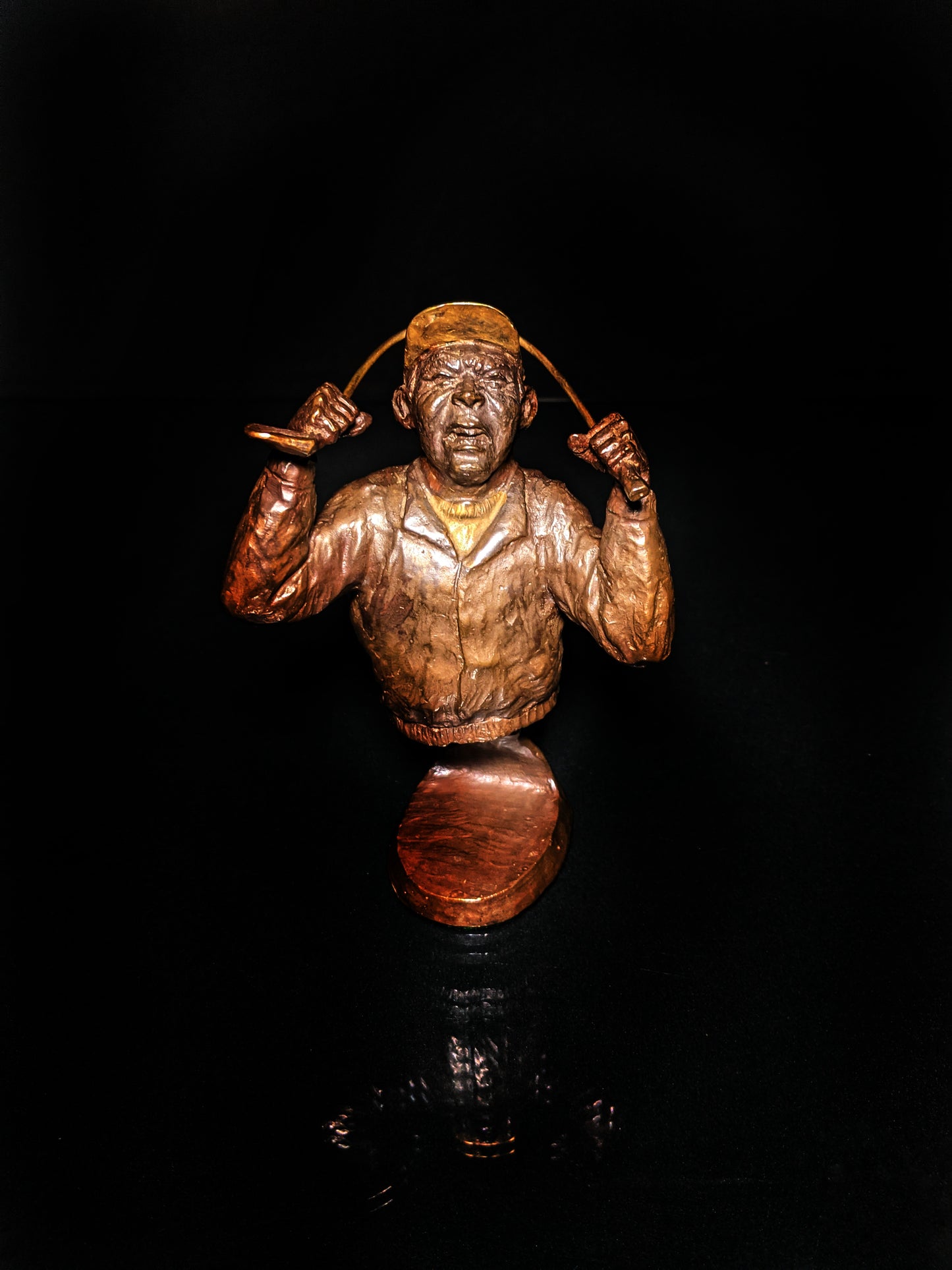 mark hopkins bronze golf series sculpture