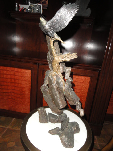 "EAGLES LEDGE"  - MARK HOPKINS BRONZE