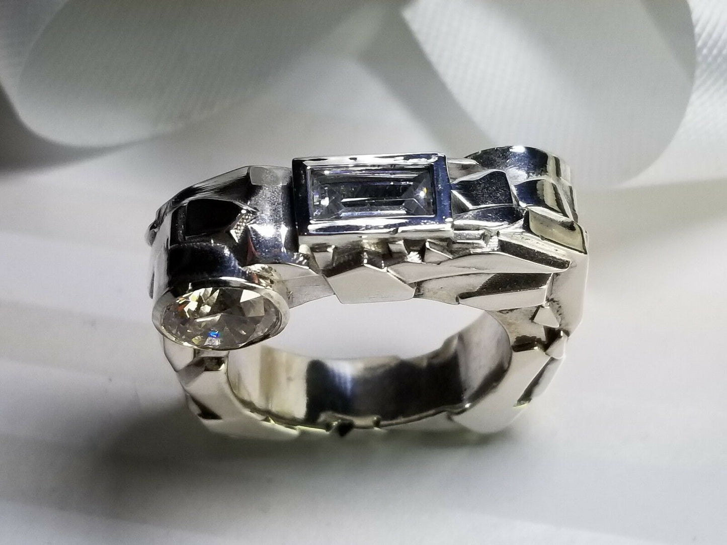 Custom designed "Rock" Solid Silver Ring