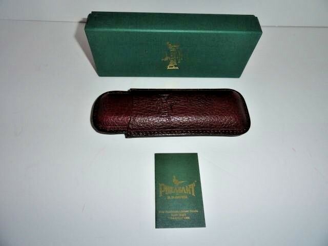 Pheasant Burgandy Leather Case