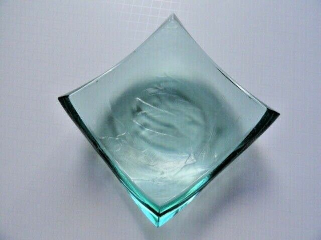 Stephen Schlanser Jade Art Glass Bowl Brush Stokes