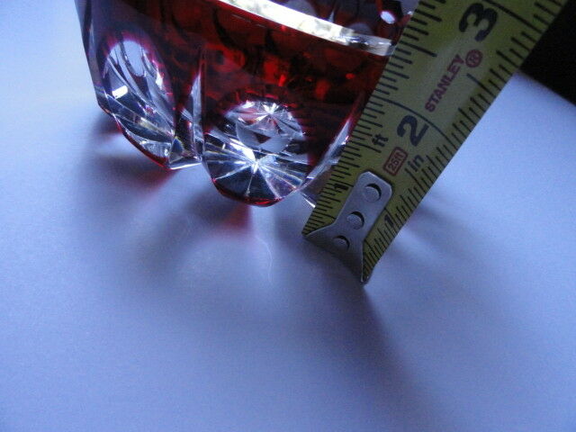 St Louis Ruby Star Cut Ashtray