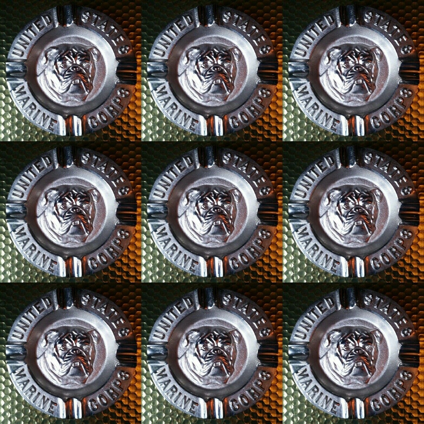 USMC Bulldog Ashtray made in USA