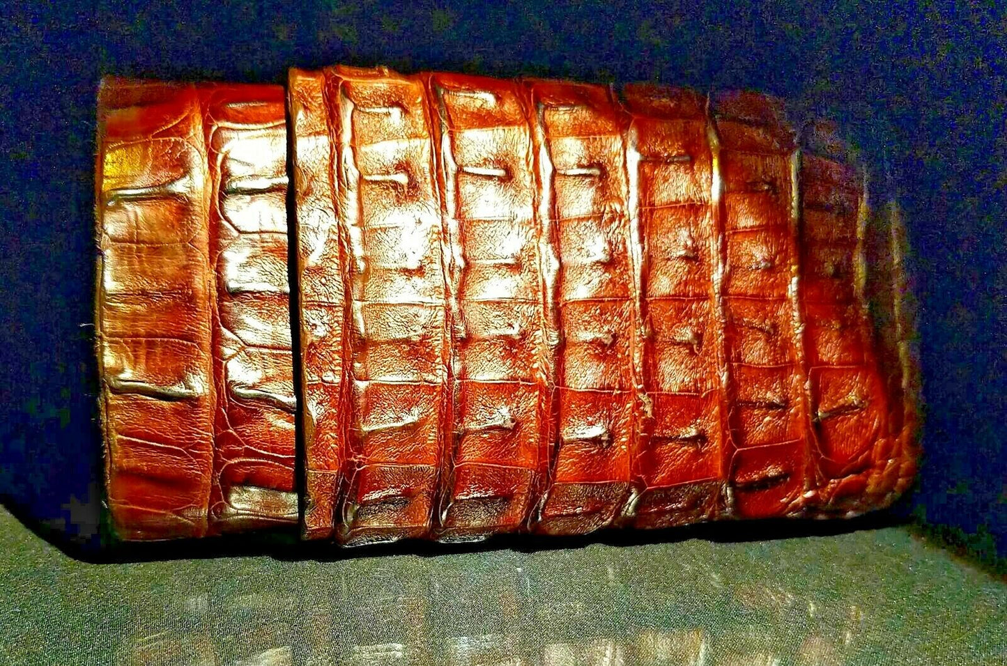 Brizard and Co Brown Croco Pattern Case, Cutter and Lighter Combo