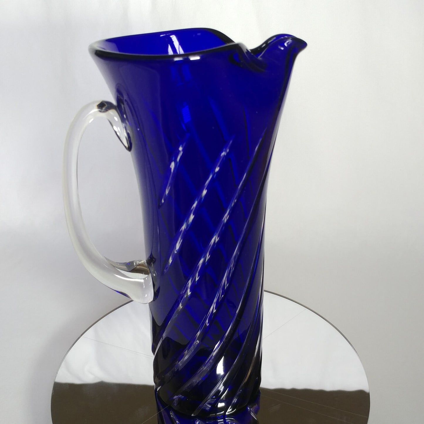 Blue Swirl Martini Pitcher