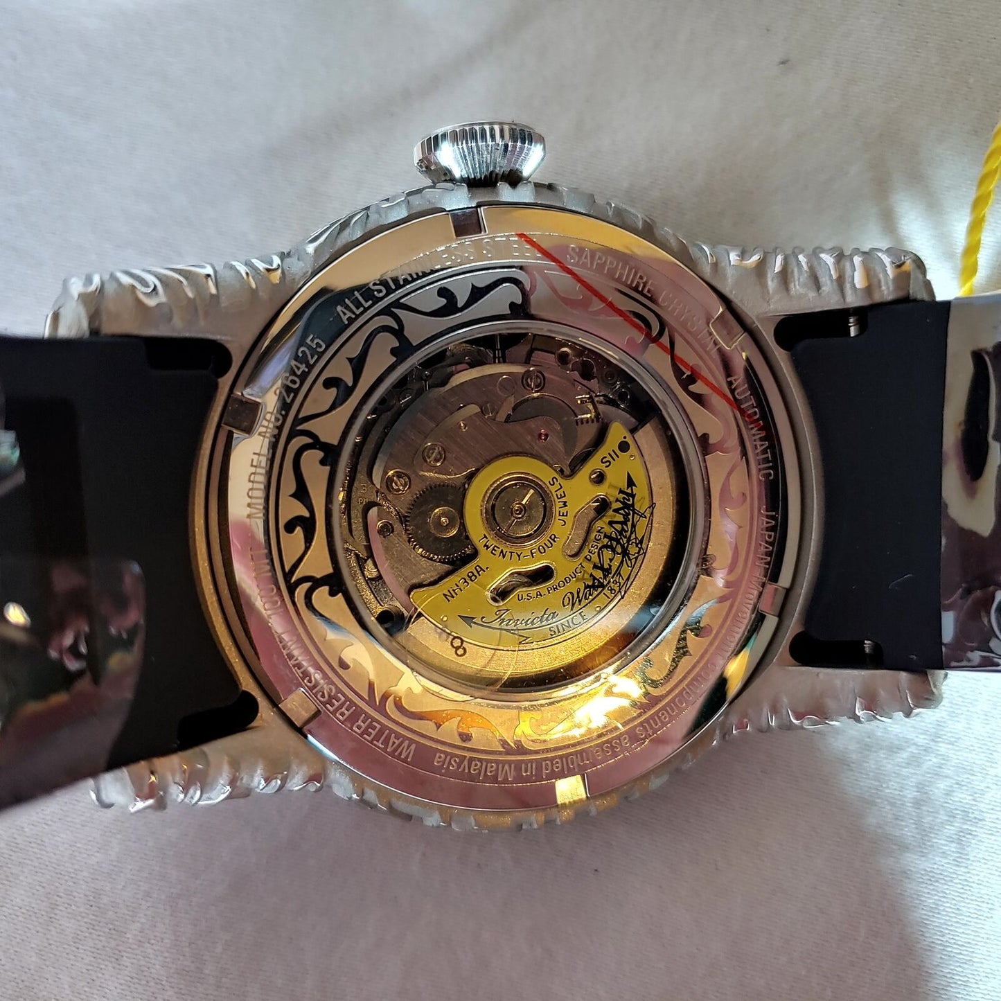 INVICTA S1 RALLY MENS AUTOMATIC 50.5MM STAINLESS STEEL CASE BLACK DIAL