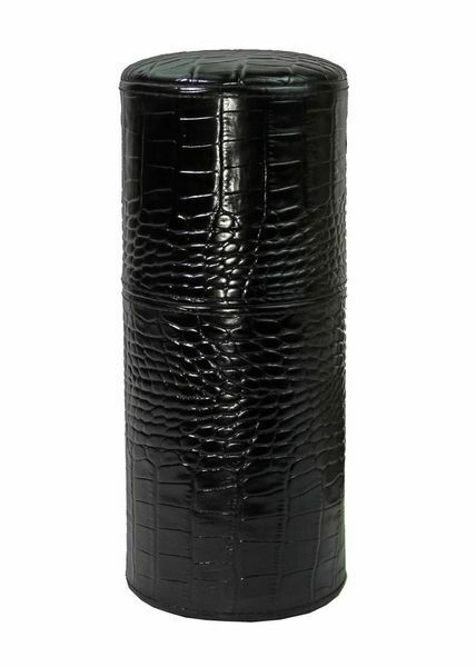 Brizard and Co. - The Cylinder Desk Humidor - Croco Pattern Black