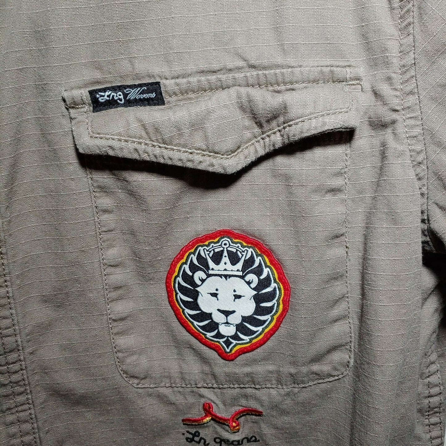 LR Geans Brown Men's Large Button-Down Long sleeve Shirt