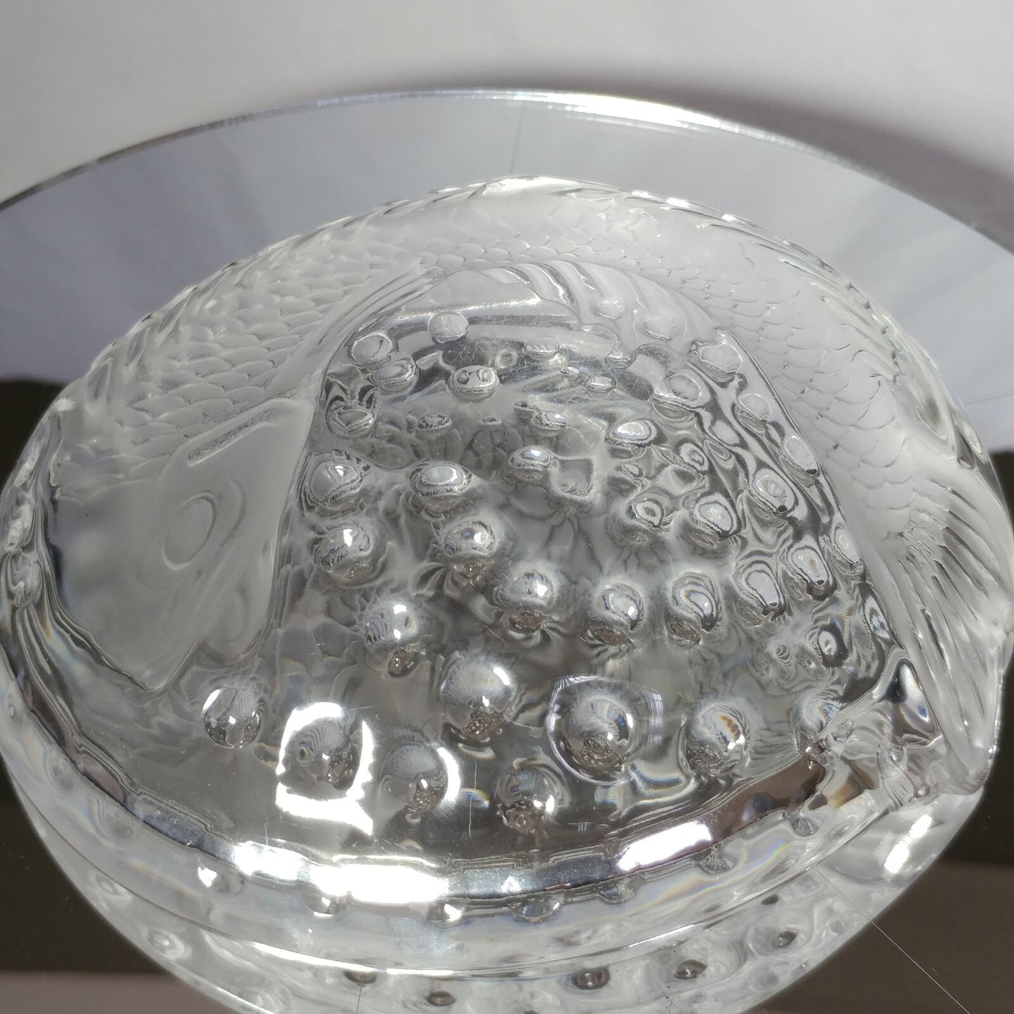 Lalique Concarneau KOI FISH 6” Bowl (Cigar Ashtray) Signed Authentic 6"