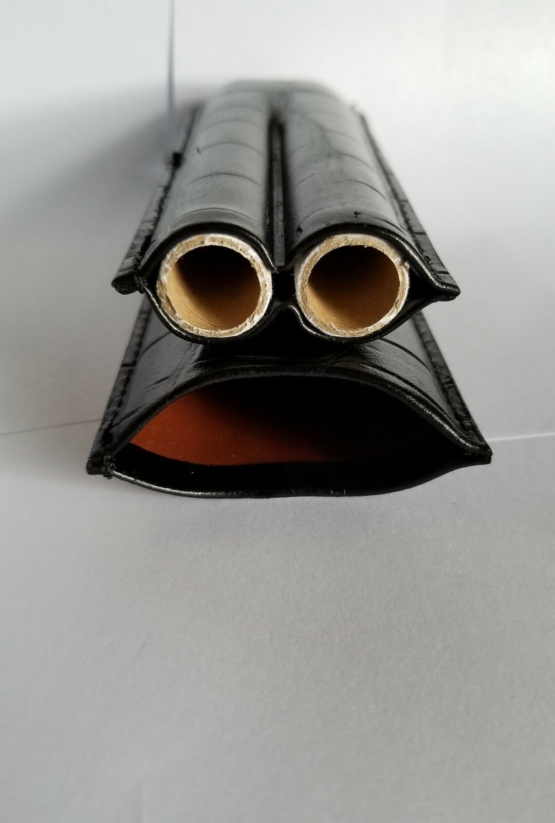 Pheasant Black Croc leather case