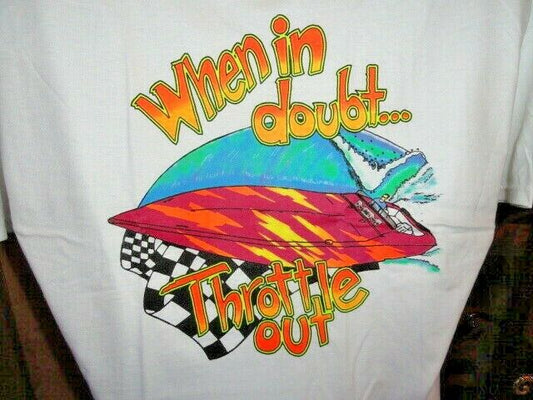 " When in Doubt Throttle Out "   Hanes Beefy-T Shirt