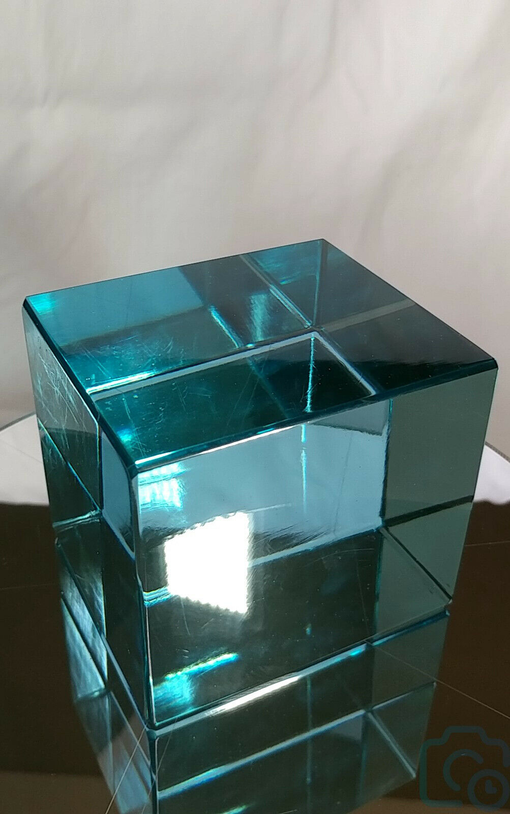 R. Austria Blue Crystall Box Art Sculpture