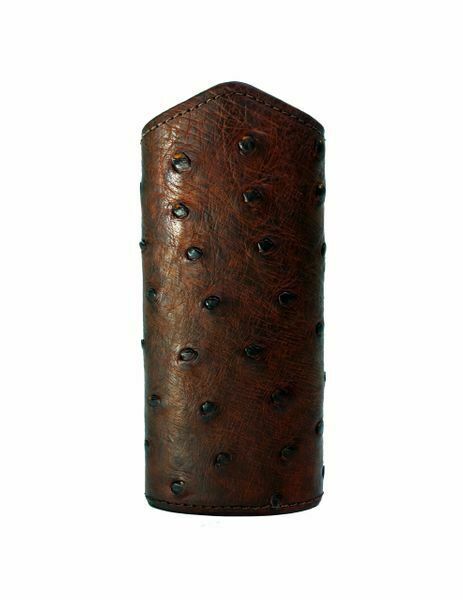 Brizard and Co. - The Luxury Eyewear Stand - Genuine Ostrich Antique Saddle