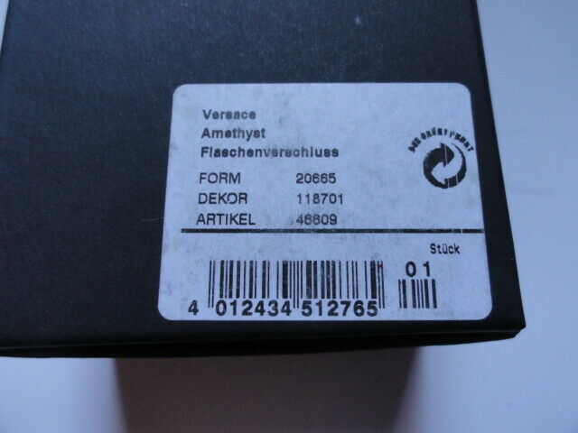 Versace Medusa Amethyst Crystal Bottle Stopper