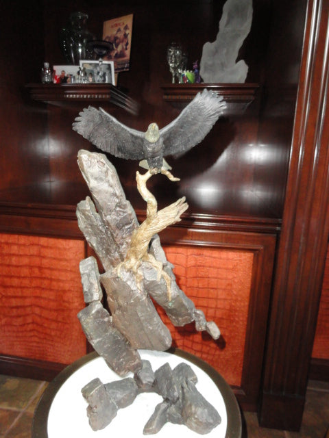 "EAGLES LEDGE"  - MARK HOPKINS BRONZE