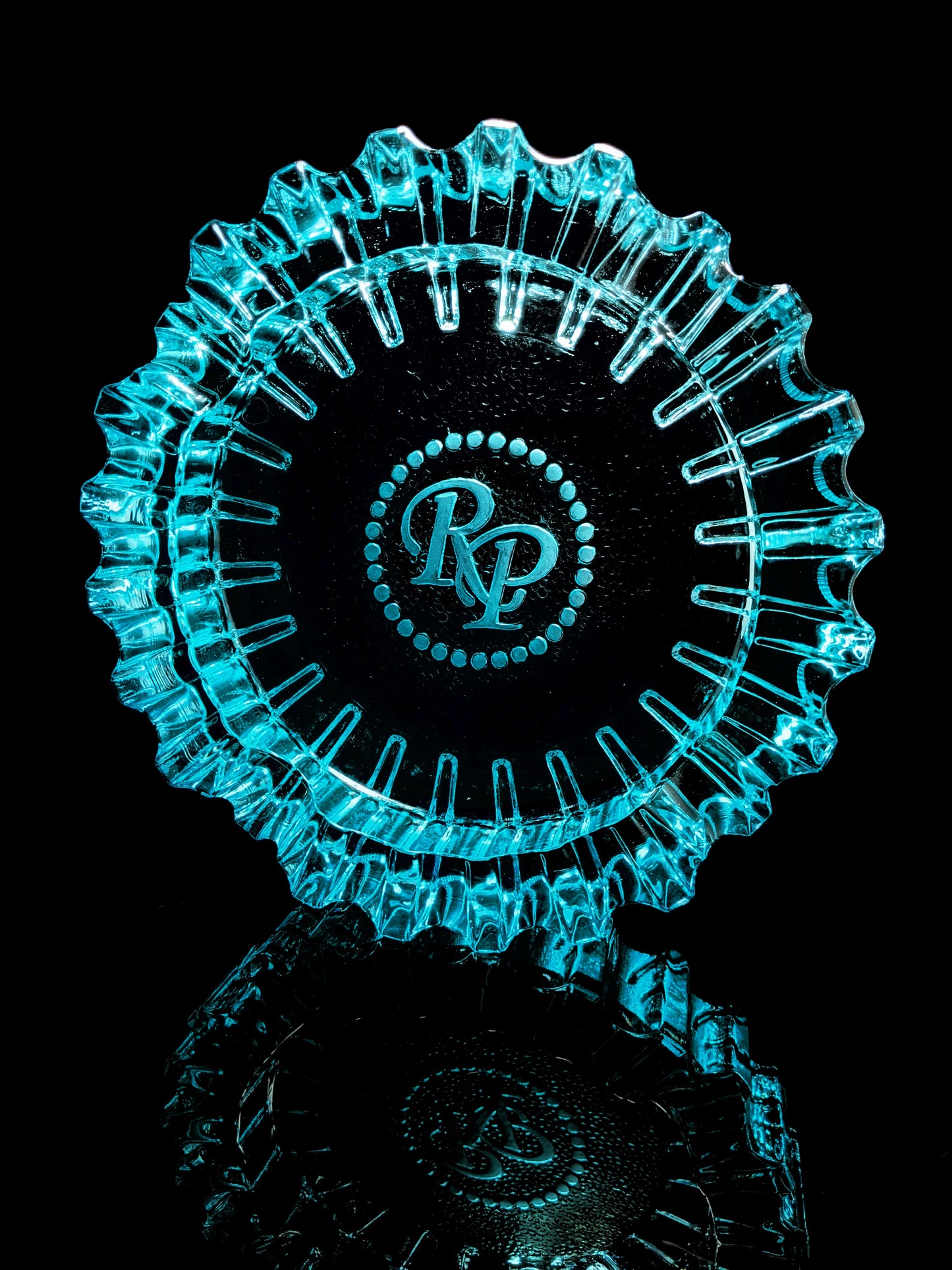 Rocky Patel Aqua Luminoso Glass Ashtray NIB