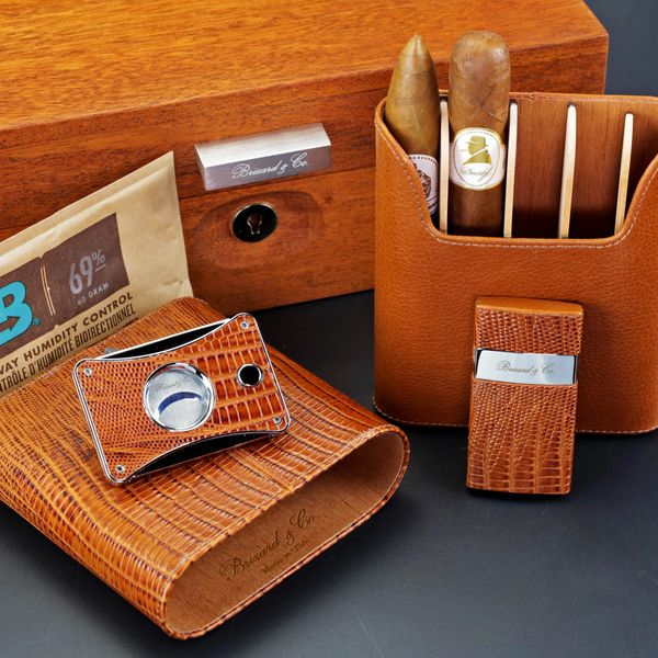 Brizard and Co. The "Elite Series 2" Cutter - Lizard Pattern Havana