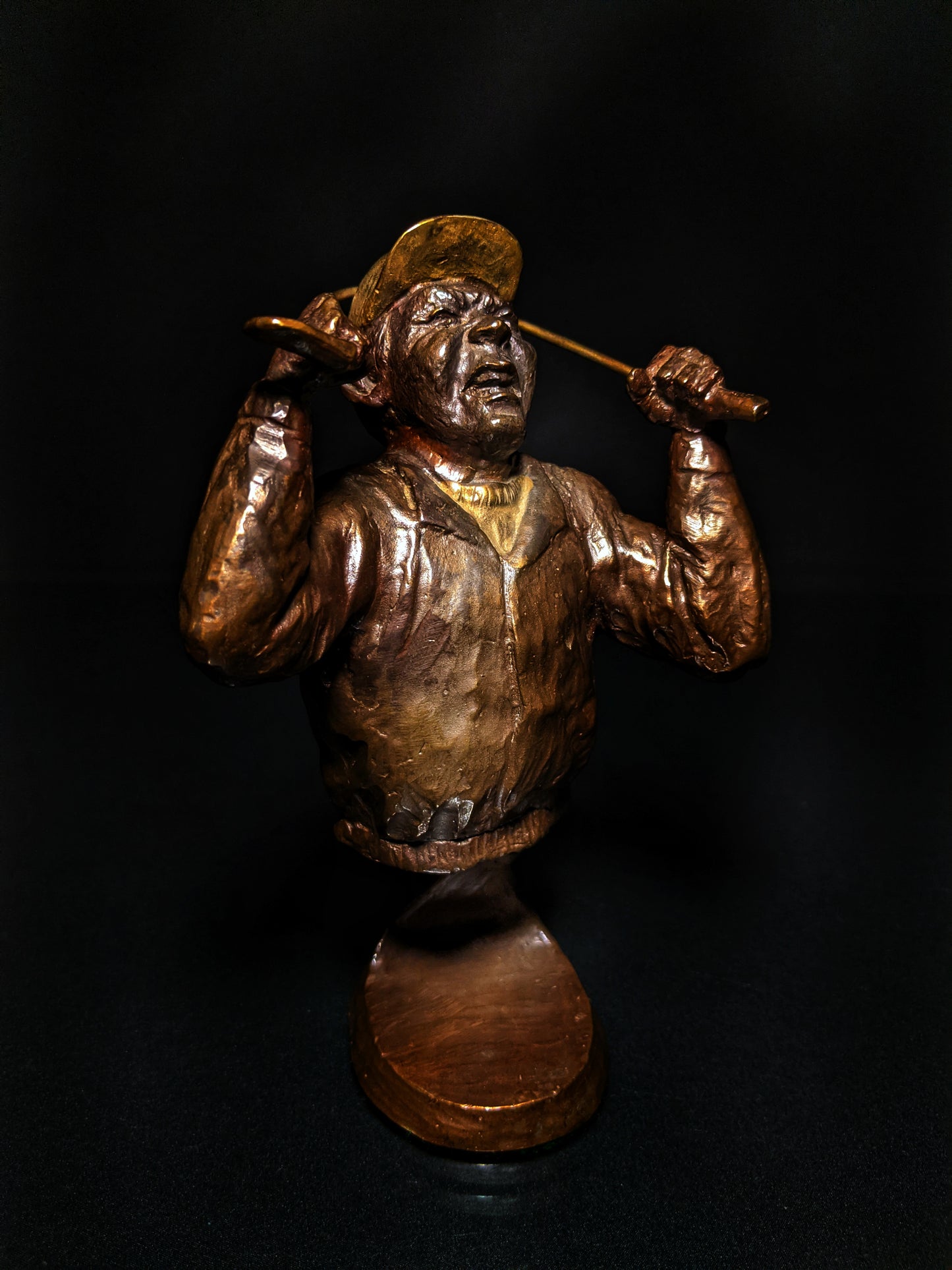 mark hopkins bronze golf series sculpture