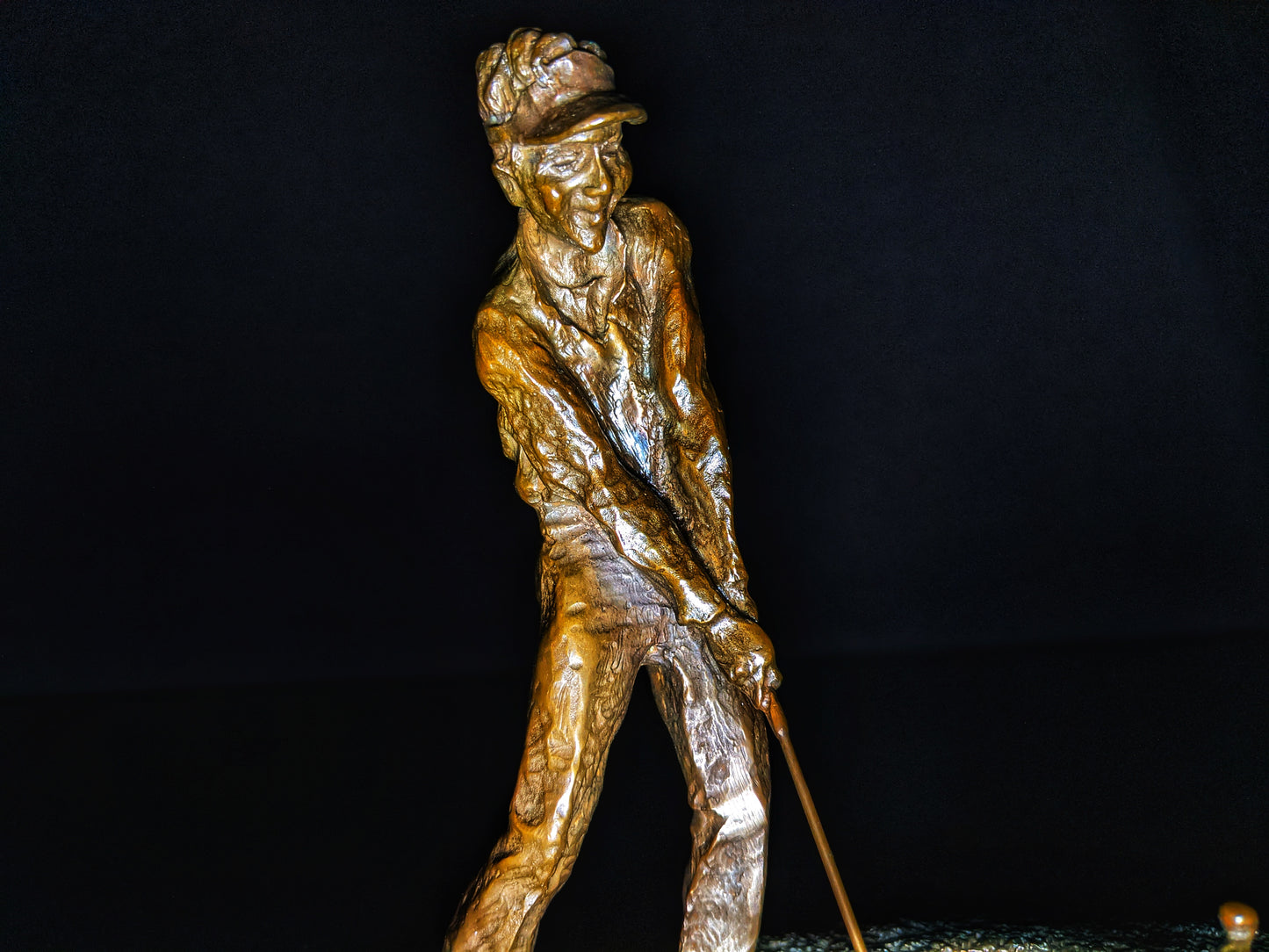 Mark Hopkins Golf Series Bronze Sculpture " Trapshot "