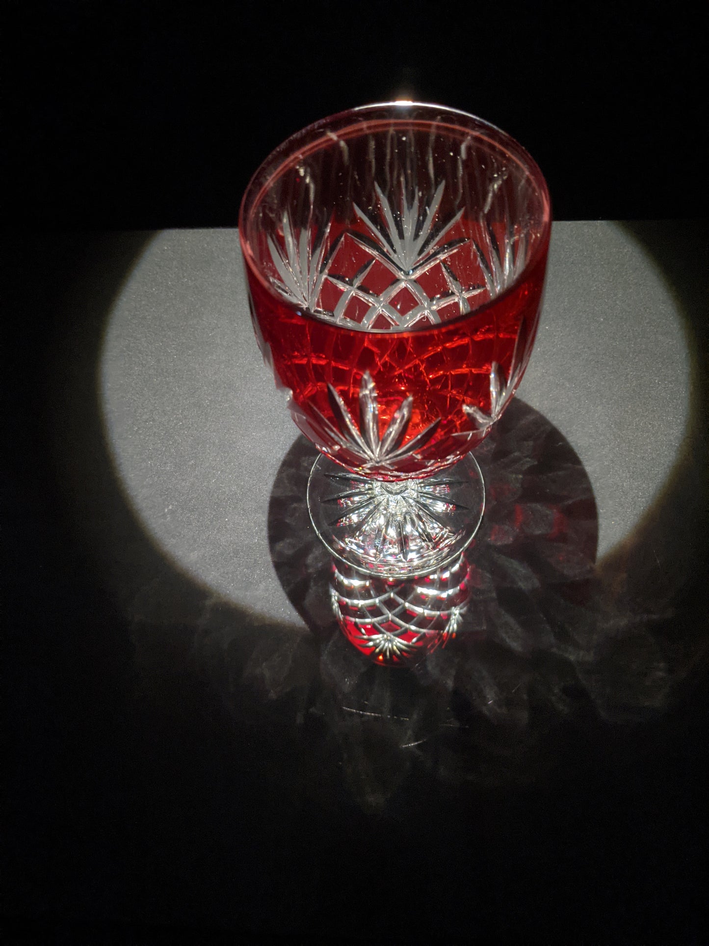 Faberge Odessa Ruby Red Water or Ice Tea Beverage Glass