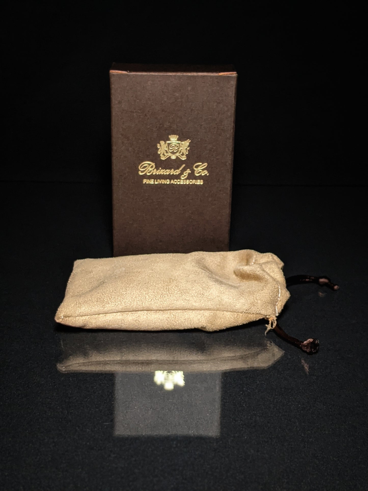 Brizard and Co Black Python Pattern and Red Leather cigar cutter