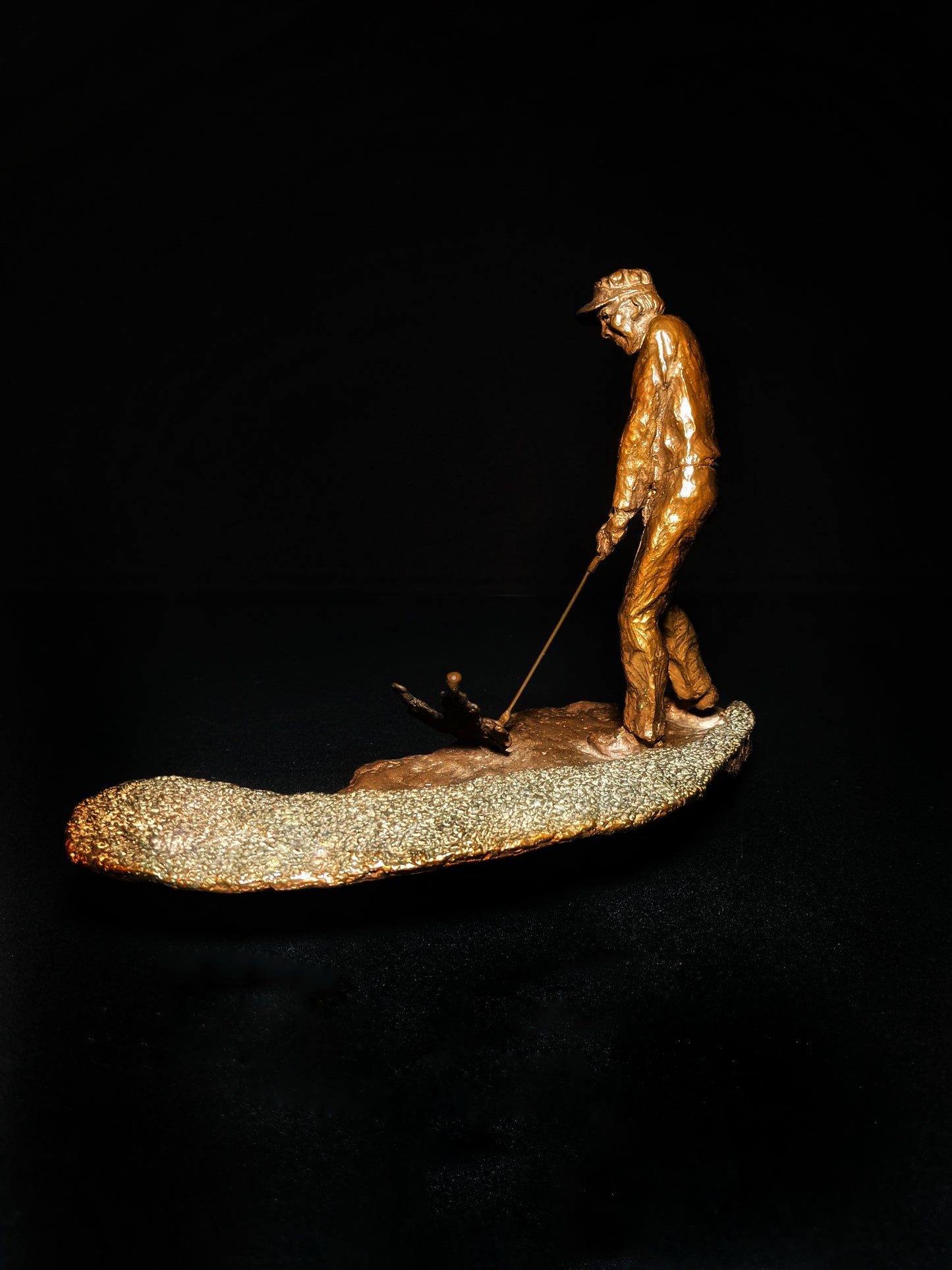 Mark Hopkins Golf Series Bronze Sculpture " Trapshot "