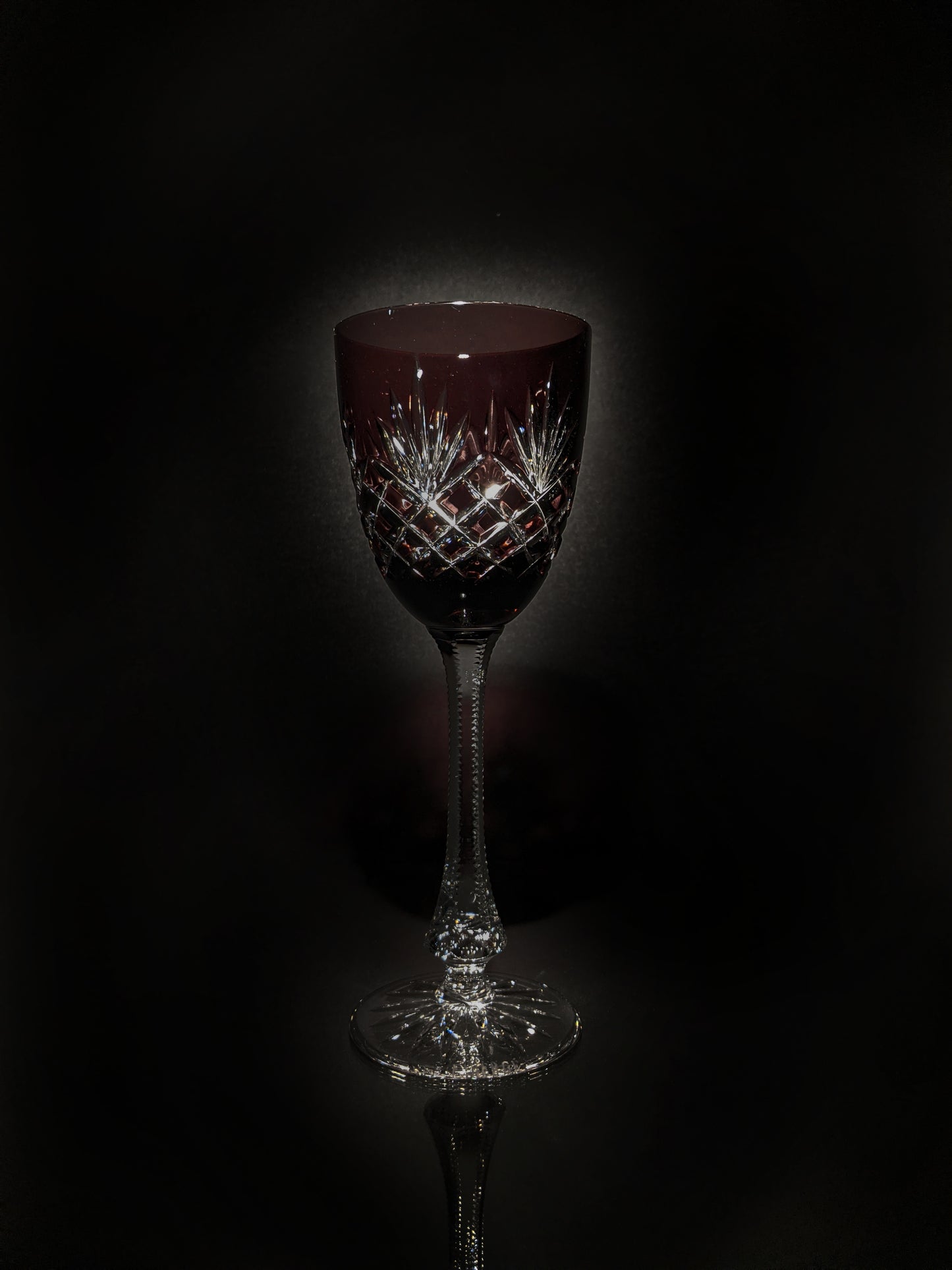 Faberge Purple Odessa Hock Crystal Glass