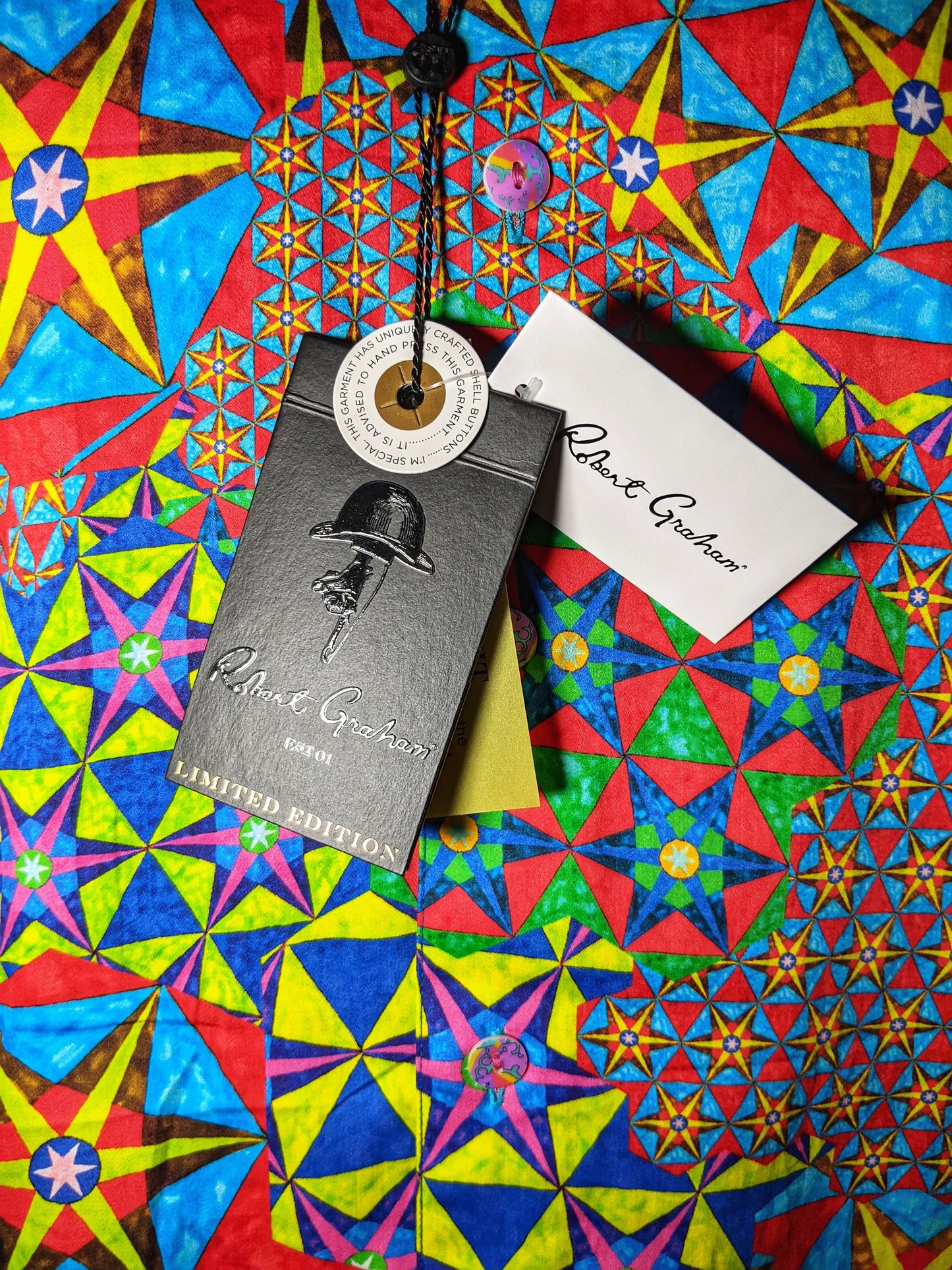 Robert Graham Prism Limited Edition Short Sleeve Shirt 3XL Size