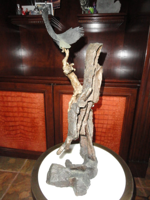 "EAGLES LEDGE"  - MARK HOPKINS BRONZE